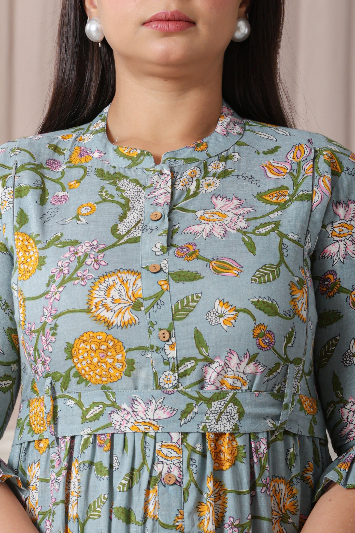 Turquoise panel Dress