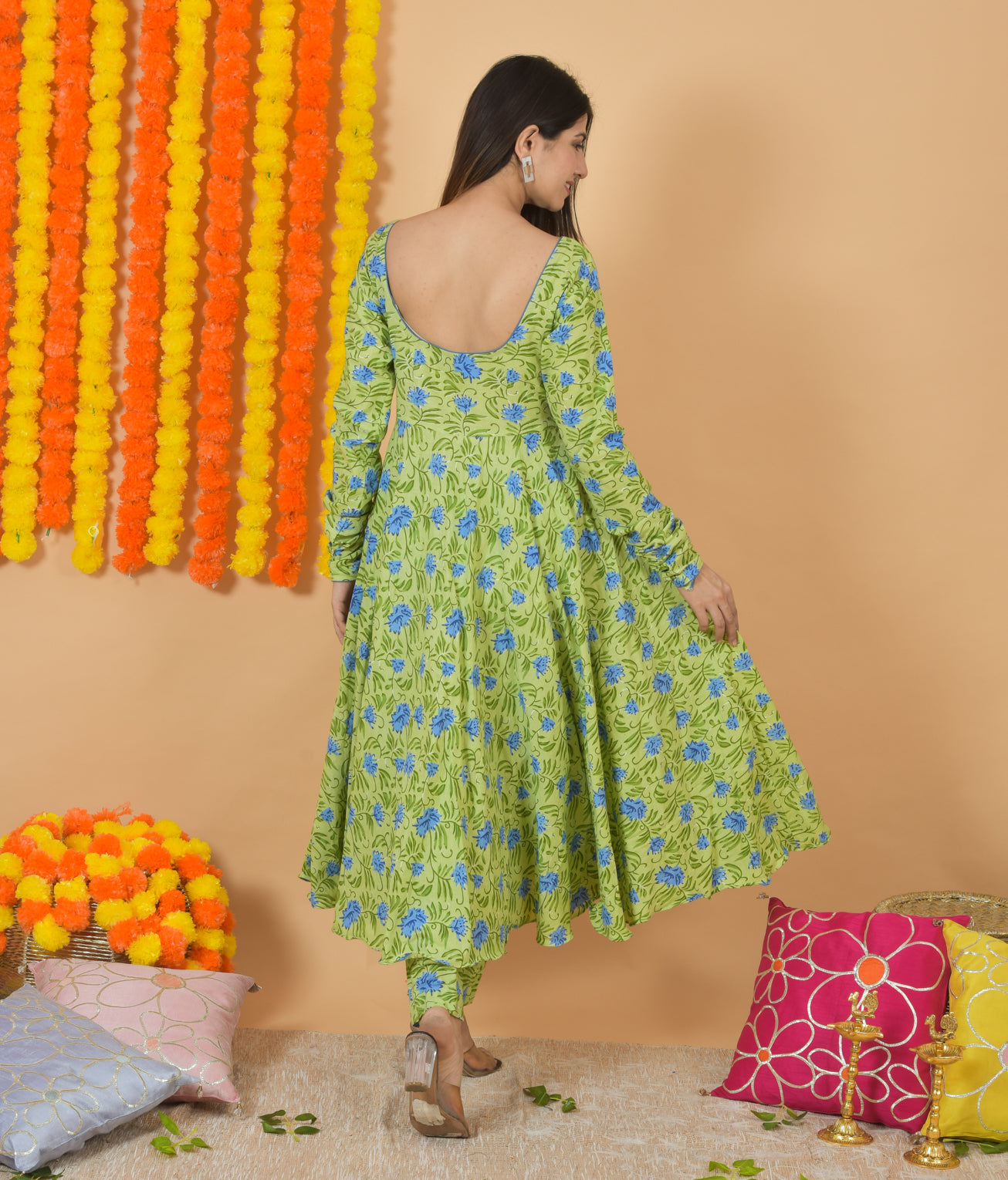 Colour me Green Dupatta suit set