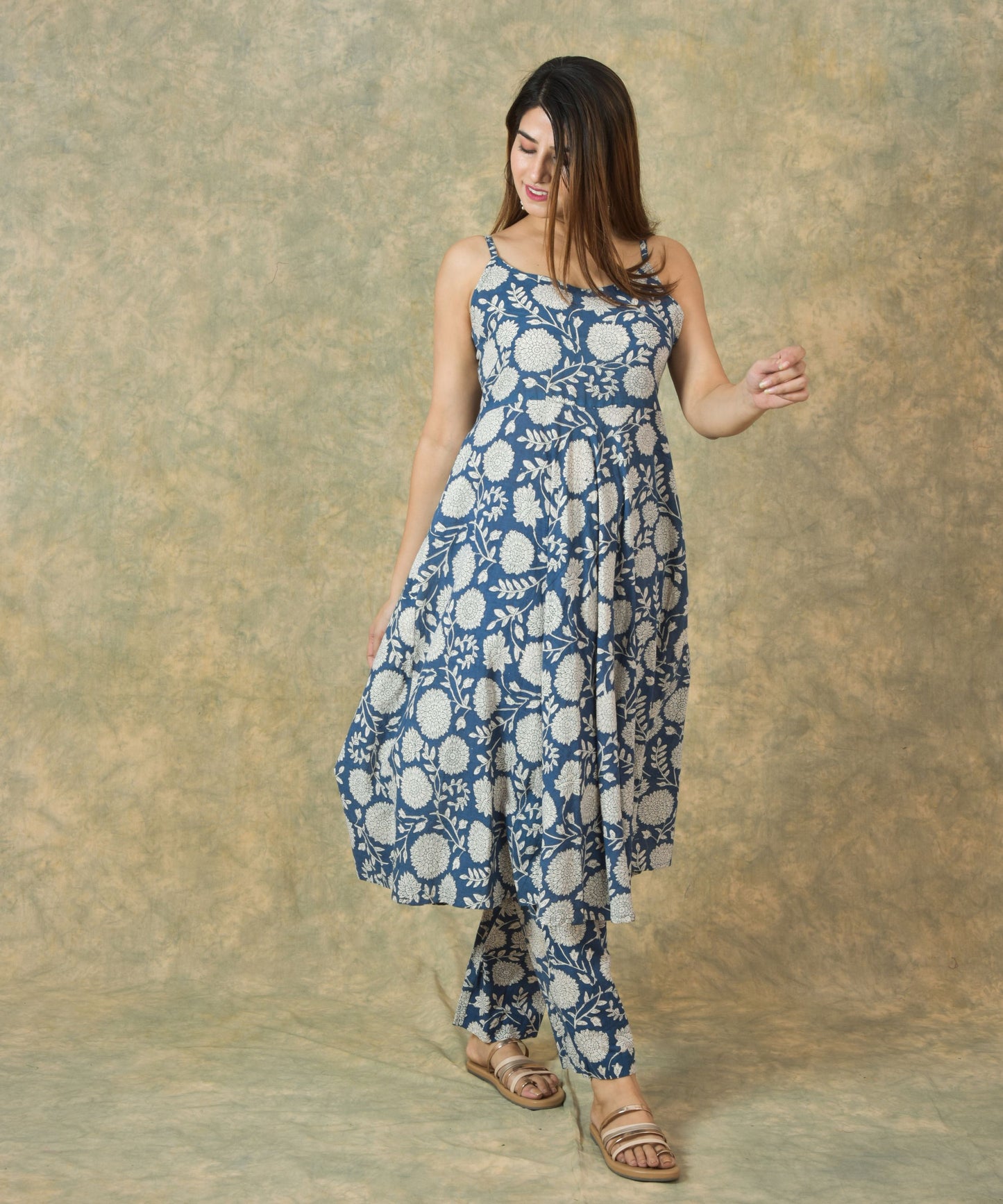 Floral Dupatta Suit Set