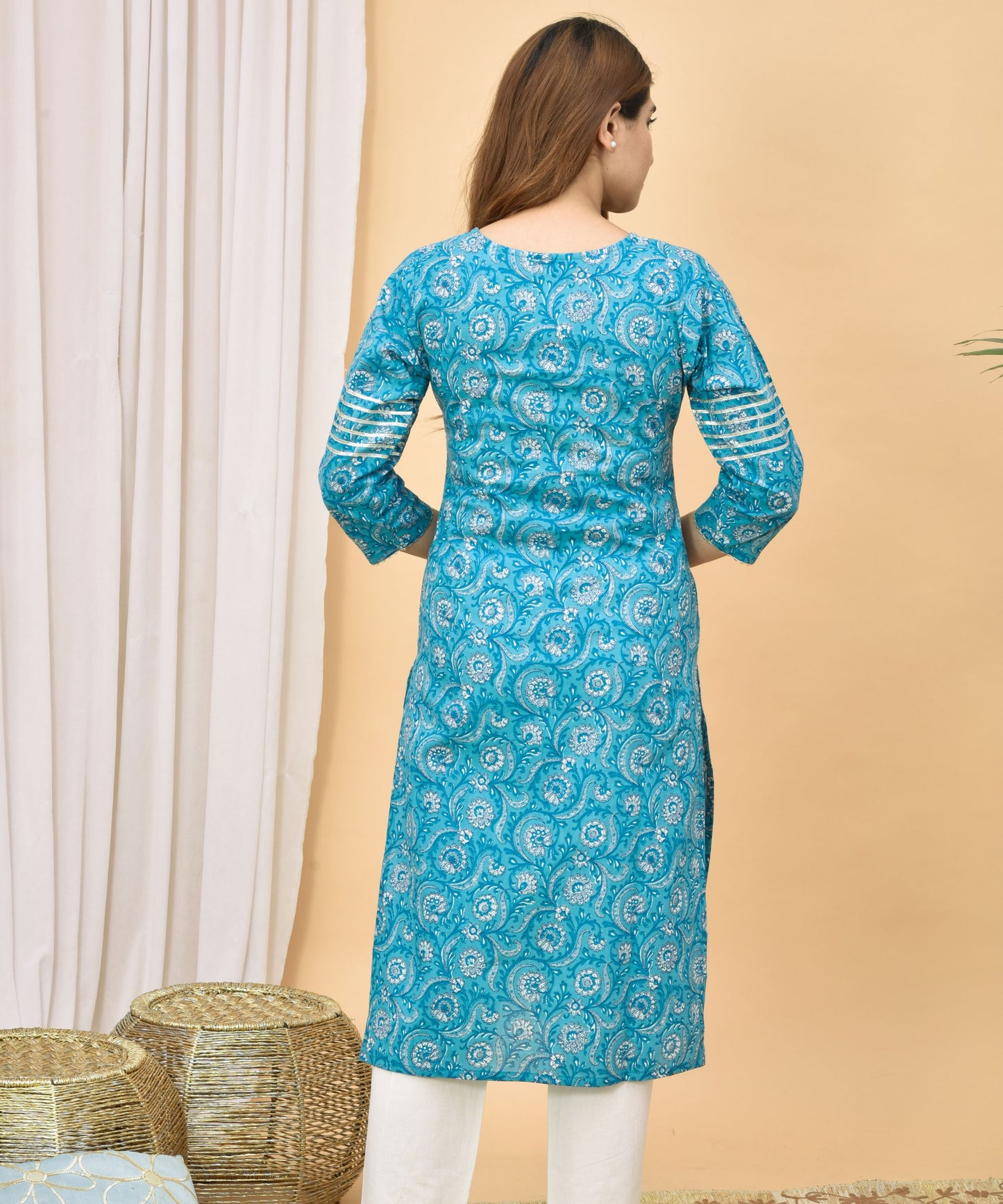 Blue Gota Kurta Set