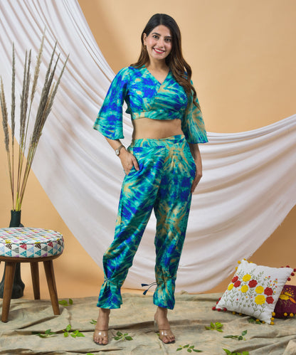 Blue Tye Die Co-ord Set