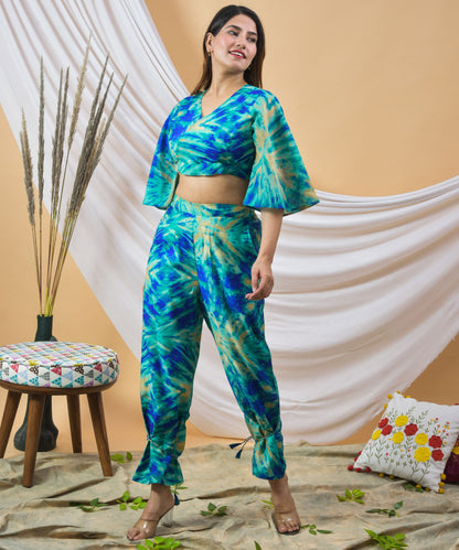 Blue Tye Die Co-ord Set