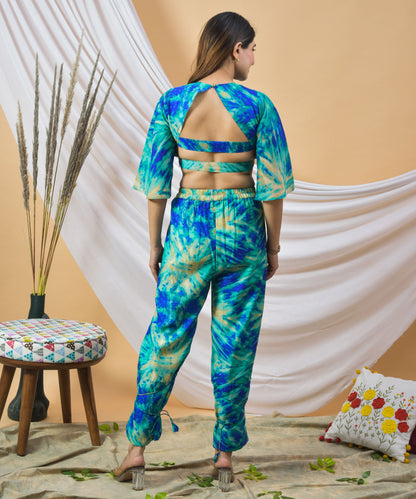 Blue Tye Die Co-ord Set