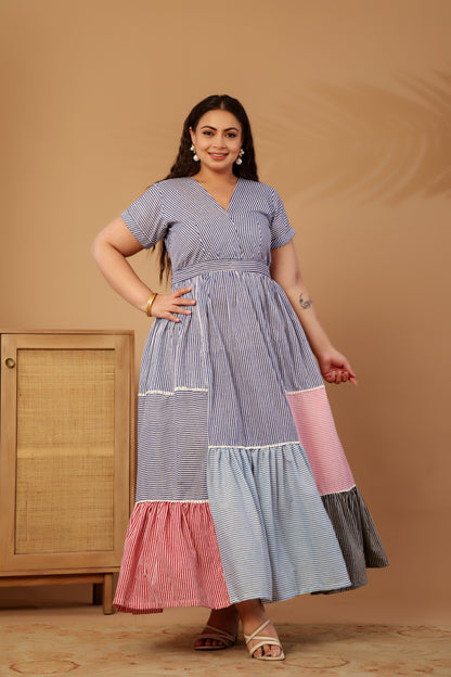 Marina Striped Midi Dress