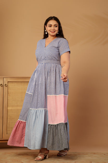 Marina Striped Midi Dress