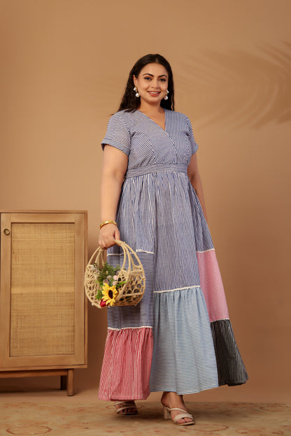 Marina Striped Midi Dress