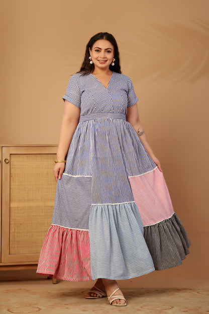 Marina Striped Midi Dress