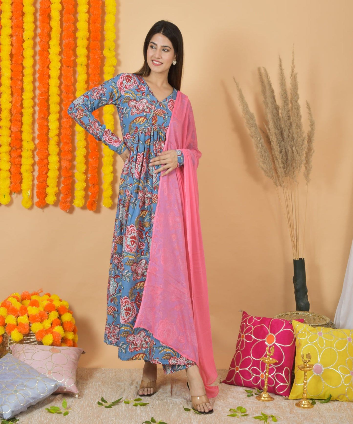 Poppy Petals Dupatta Suit Set