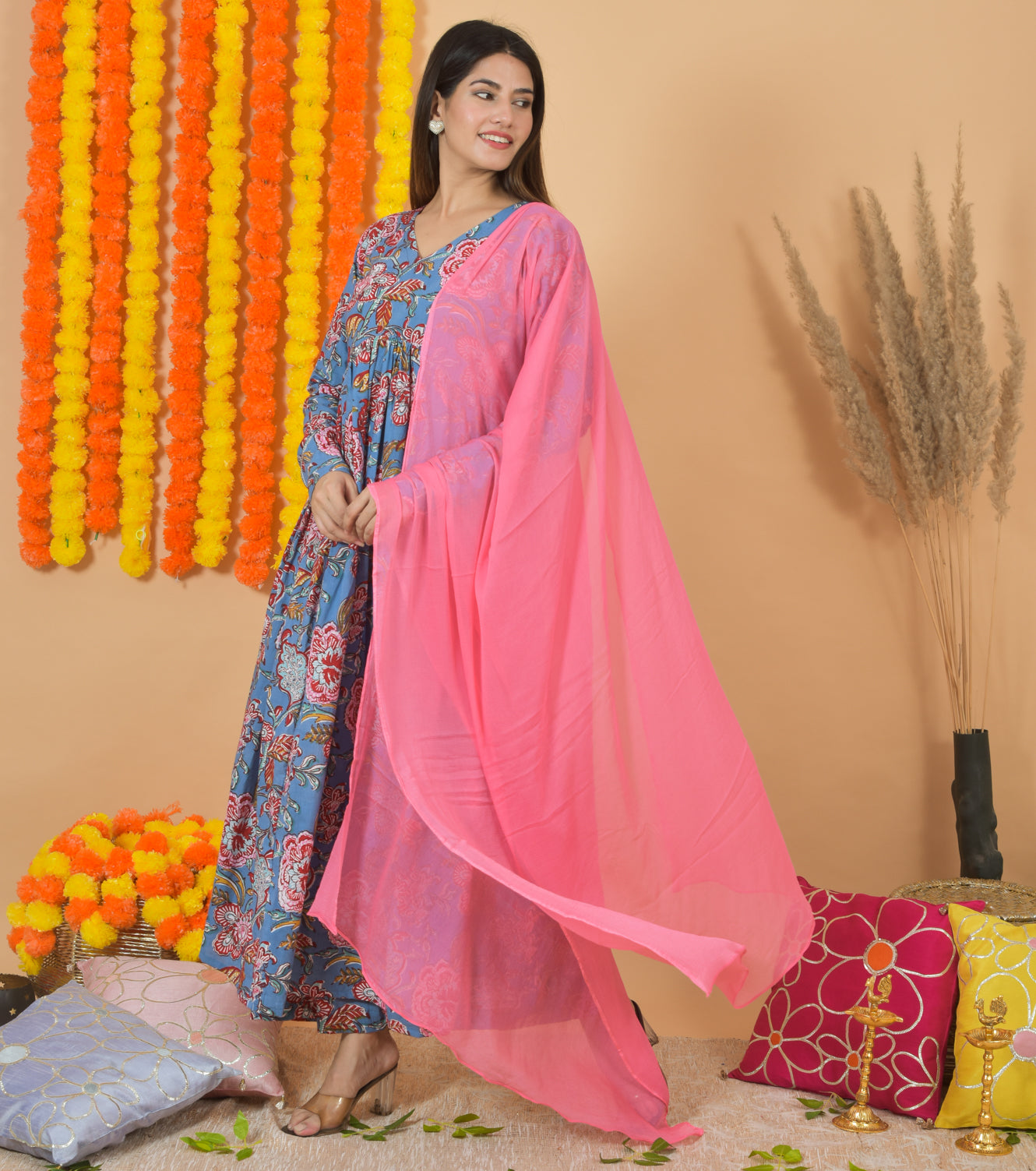 Poppy Petals Dupatta Suit Set