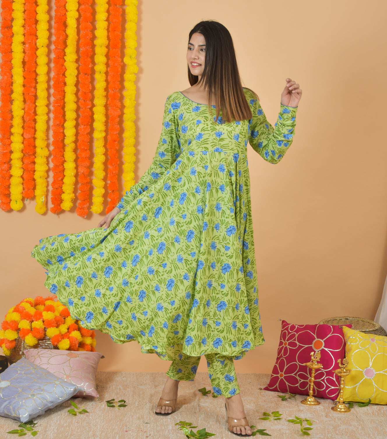 Colour me Green Dupatta suit set