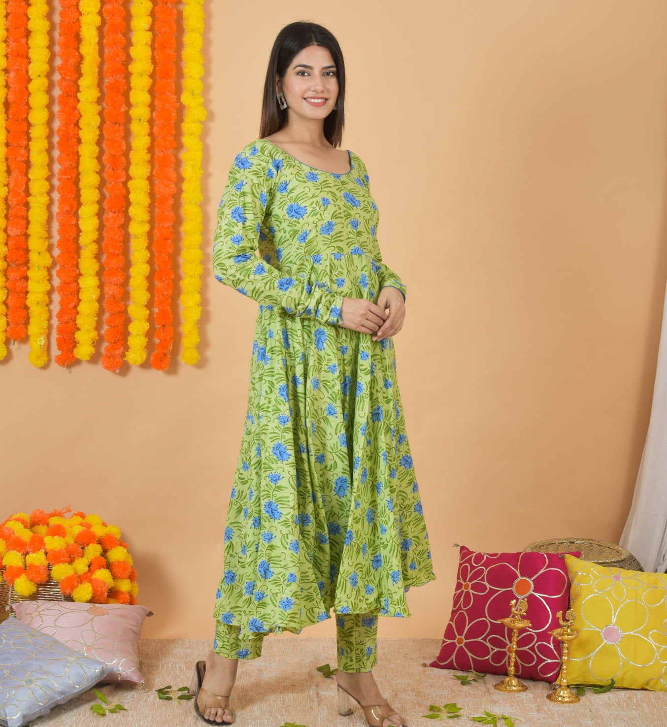 Colour me Green Dupatta suit set