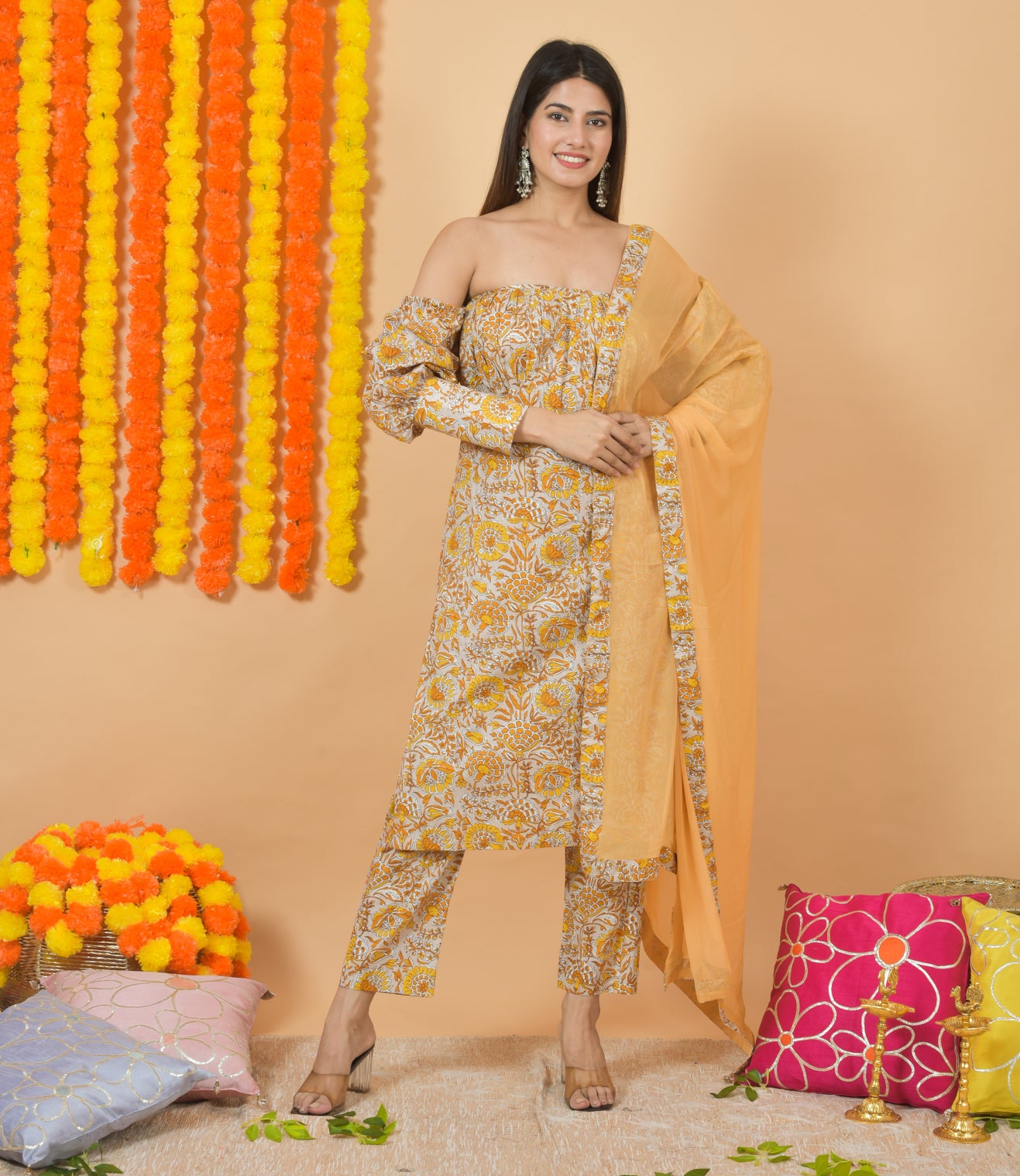 Mango Madder Dupatta Suit Set