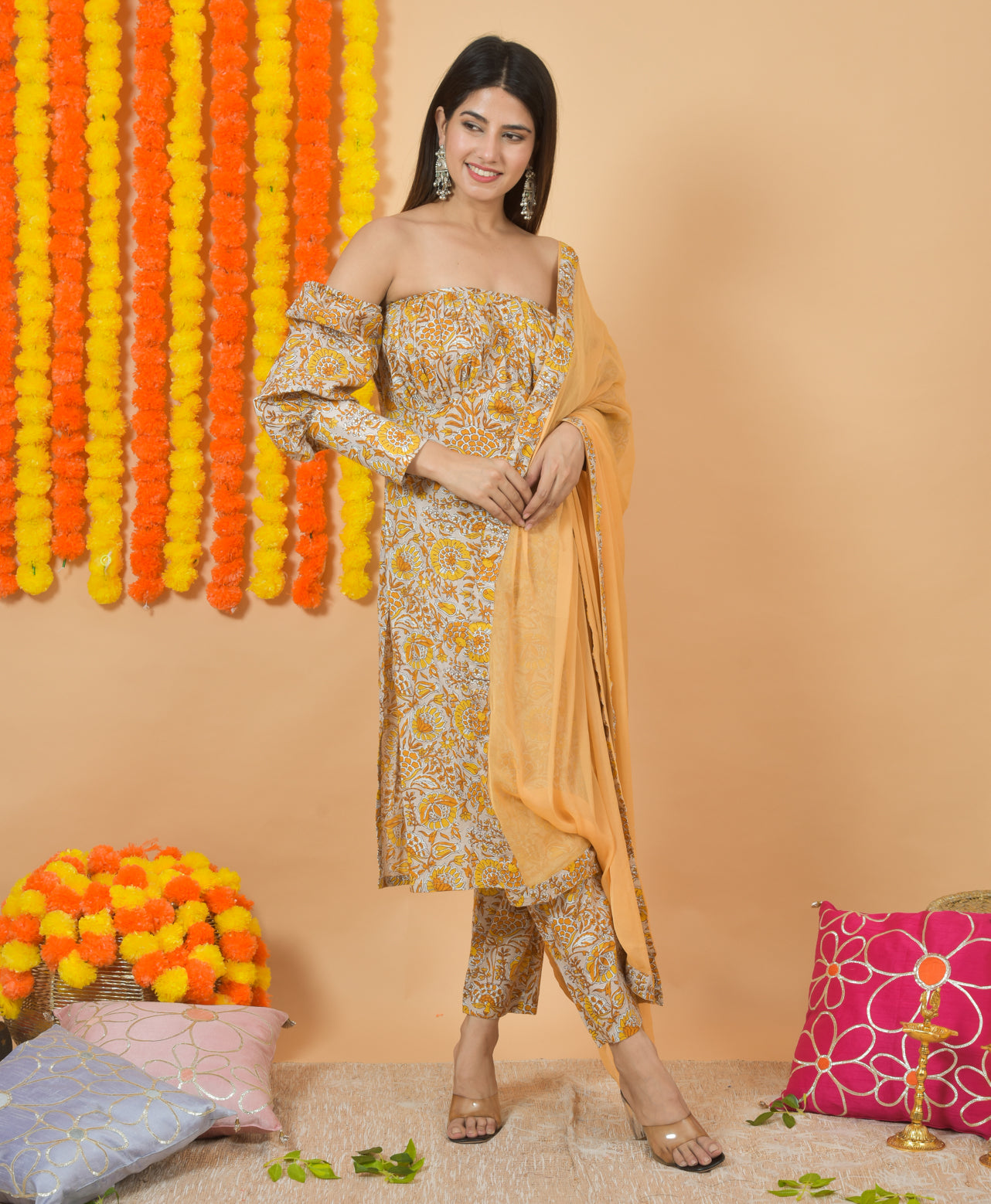 Mango Madder Dupatta Suit Set