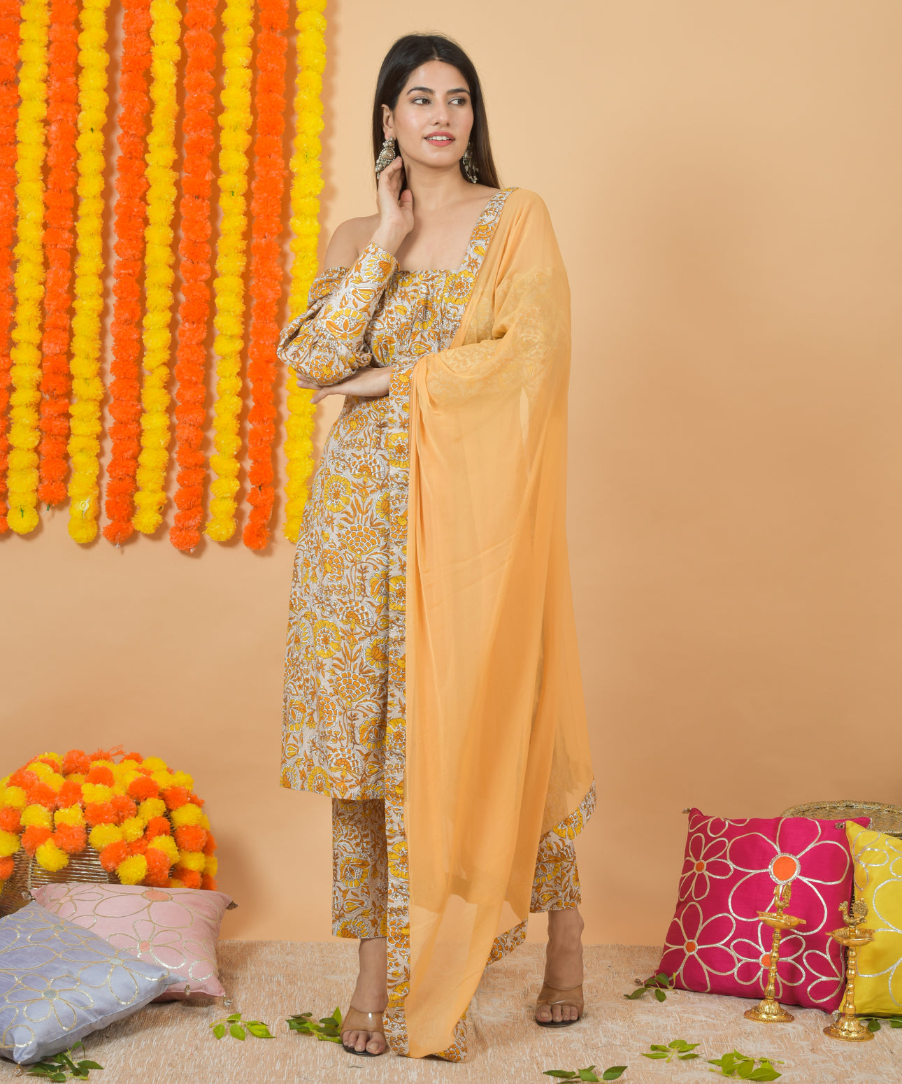 Mango Madder Dupatta Suit Set