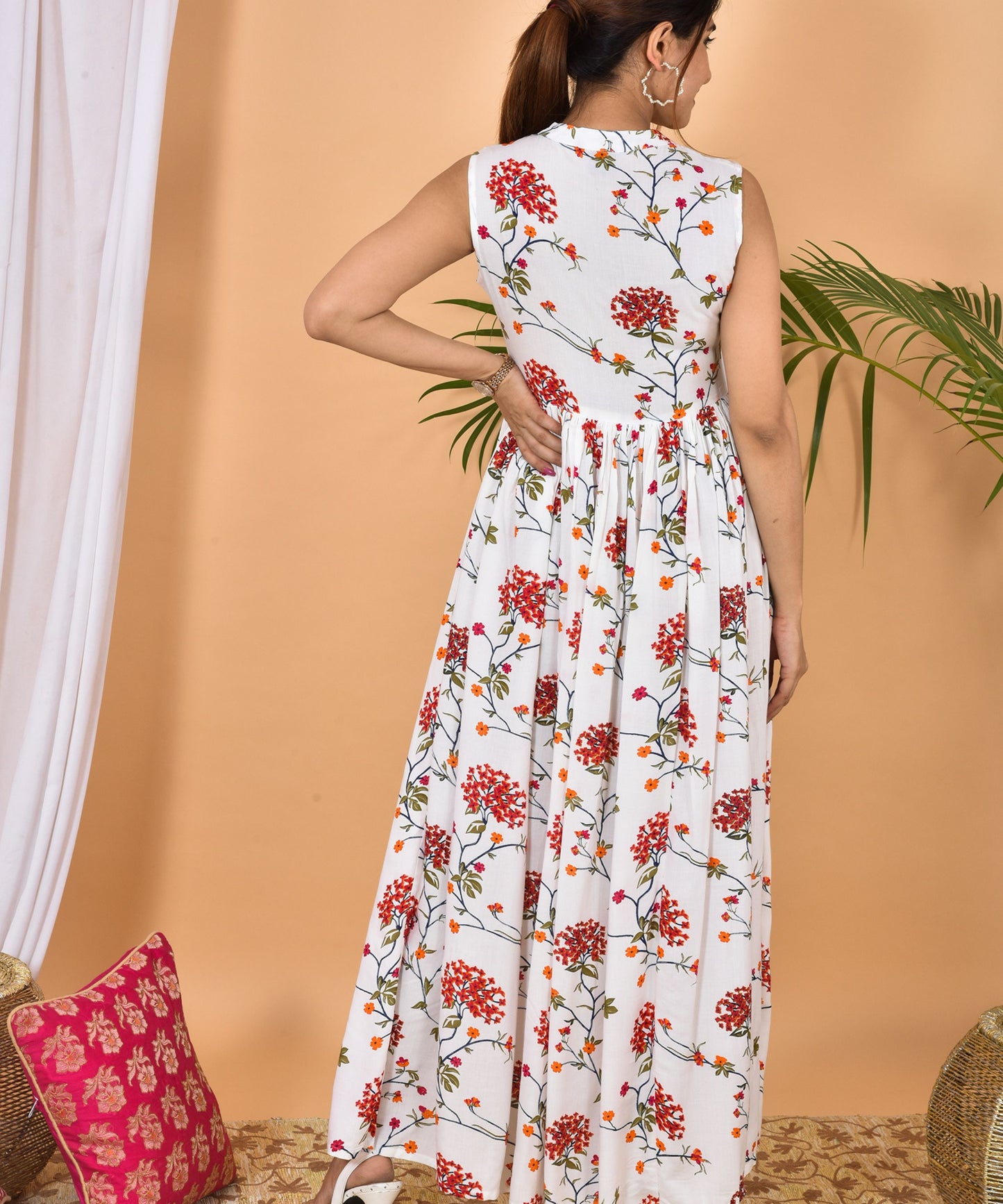 White Floral Gown