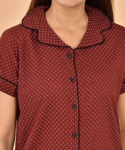 Polka Dot Night Suit