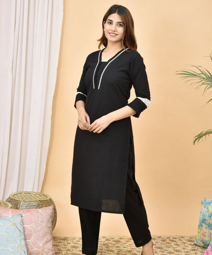 Black Kurta Set