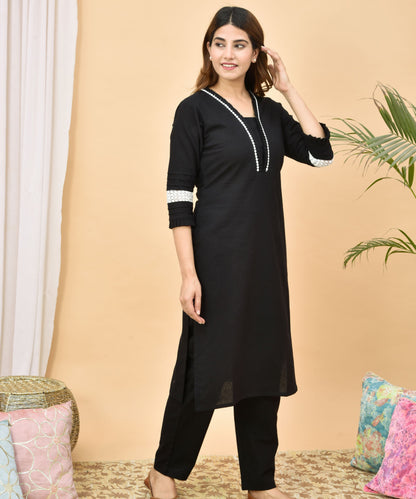 Black Kurta Set