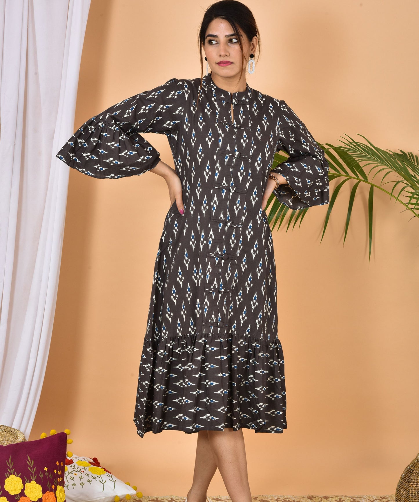 Ikkat Printed Dress