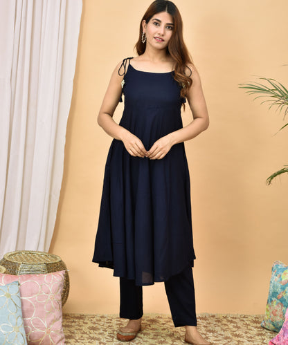 Blue Rayon Suit Set